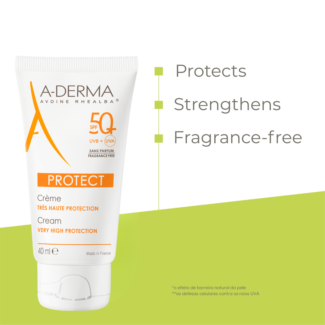 A-Derma Protect Fragrance Free Face Sunscreen for dry, sensitive skin Buy One Get One