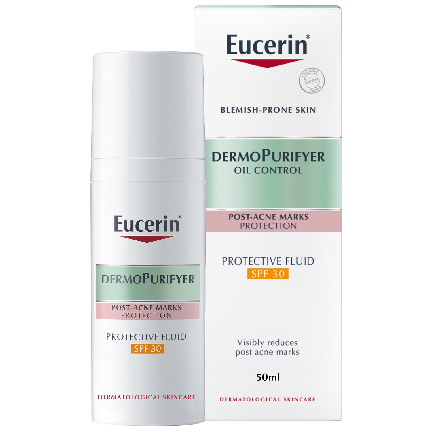 Eucerin DermoPurifyer Oil Control Protective Face Fluid for Post-Acne Marks SPF 30