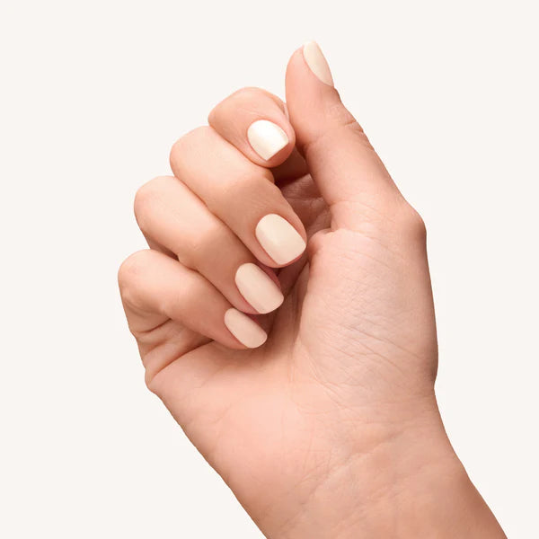 Mavala Mini Nail Polish Reno 91 with a glossy cream nude finish.