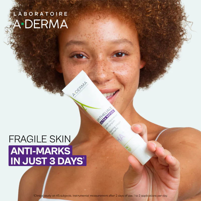 A-Derma Epitheliale A.H Ultra Anti-Mark Ultra-Repairing Cream with free A-Derma The Indispensable Hand Cream for skin repair and daily hand care.