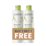A-Derma Biology Micellar Water 400ml fragrance-free cleanser for sensitive skin that removes makeup and impurities with micellar technology.