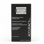 ACCURACY Day-Clear SPF30 brightening anti-pigmentation cream with Tranexamic Acid and SPF30 for dark spots, melasma, and uneven skin tone.