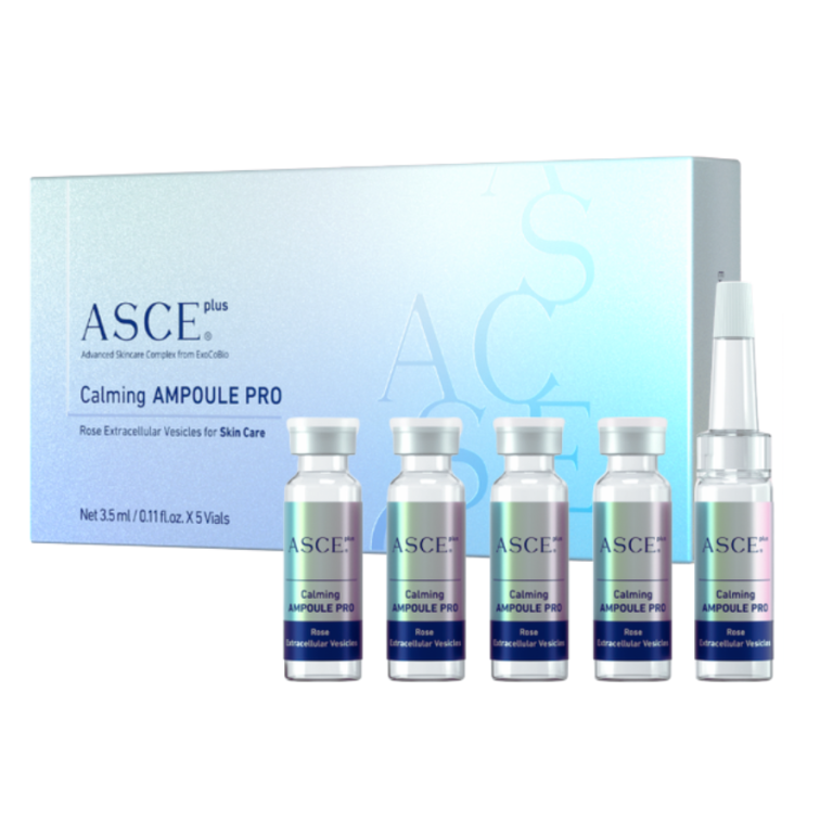 ASCE Calming Ampoule Pro skincare set with vials and packaging 