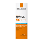 La Roche-Posay Anthelios UV Mune 400 sunscreen packaging on a green background