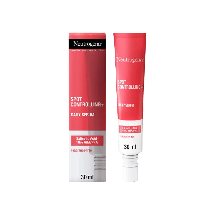 Neutrogena Spot Controlling+ Daily Serum packaging on a white background