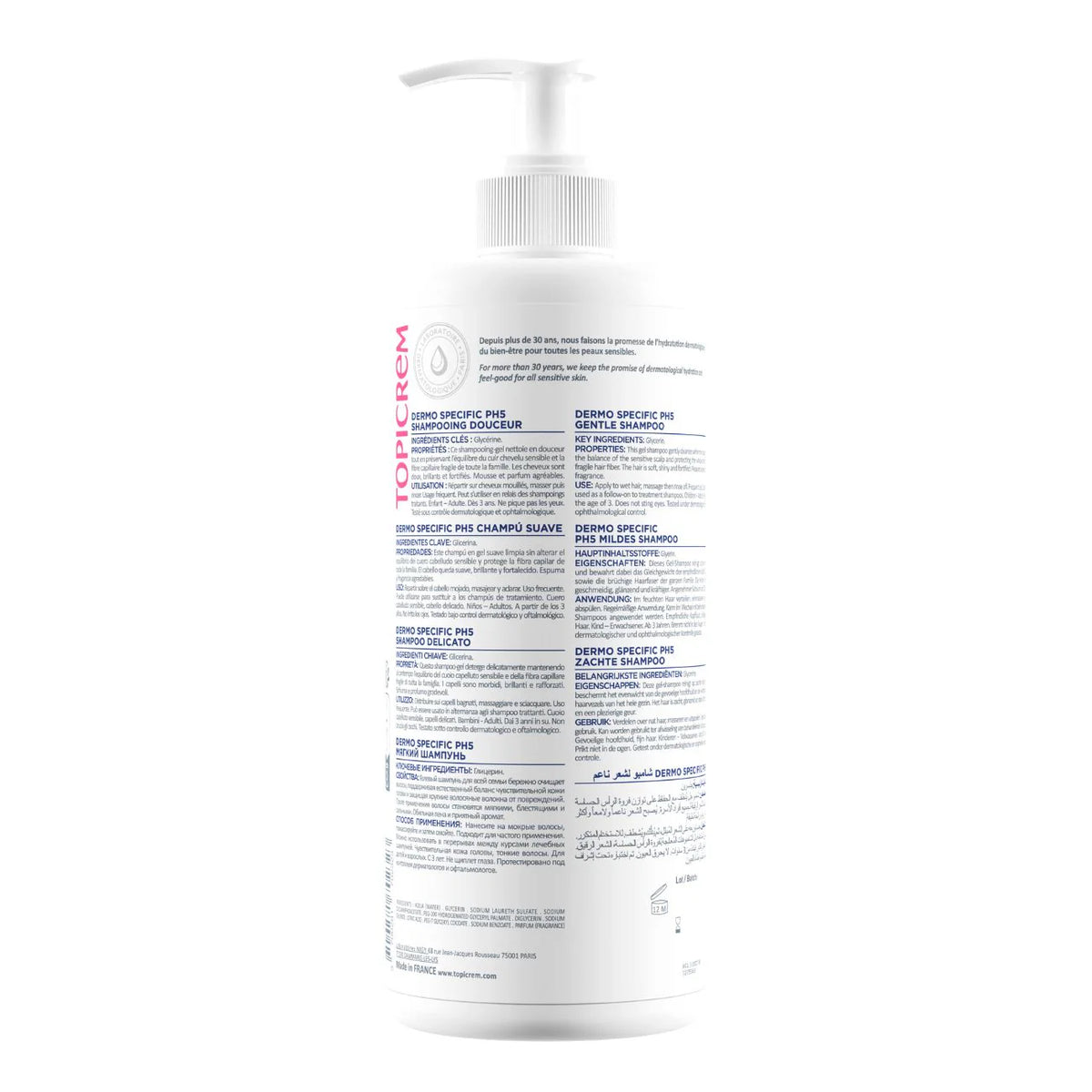 Authentic Topicrem PH5 Gentle Milk Shampoo available at The Distriqt Lebanon.