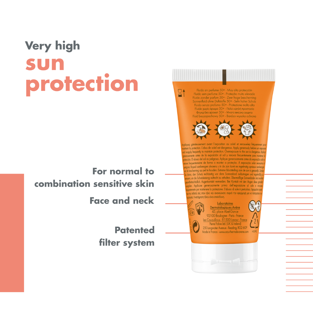 Fragrance-free cream SPF50+ Sunscreen 50ml  For Dry Sensitive Skin Buy One Get One