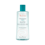 Avène Cleanance Micellar Water bottle on a clean white background, a gentle micellar cleansing water designed for oily and acne-prone skin that removes makeup, excess oil, and impurities while maintaining skin comfort.