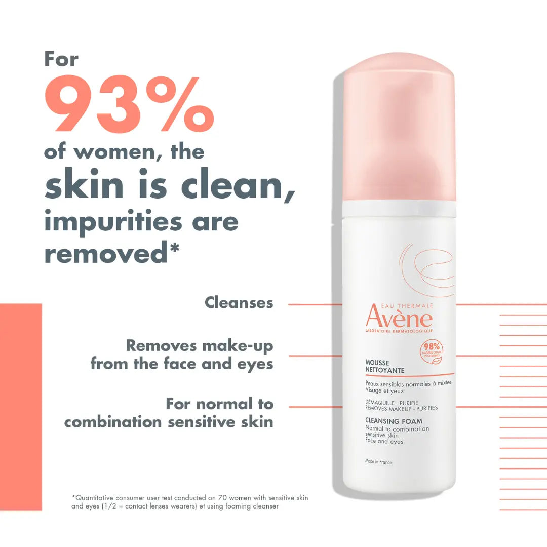 Avene Gentle Cleansing Foam for sensitive skin.