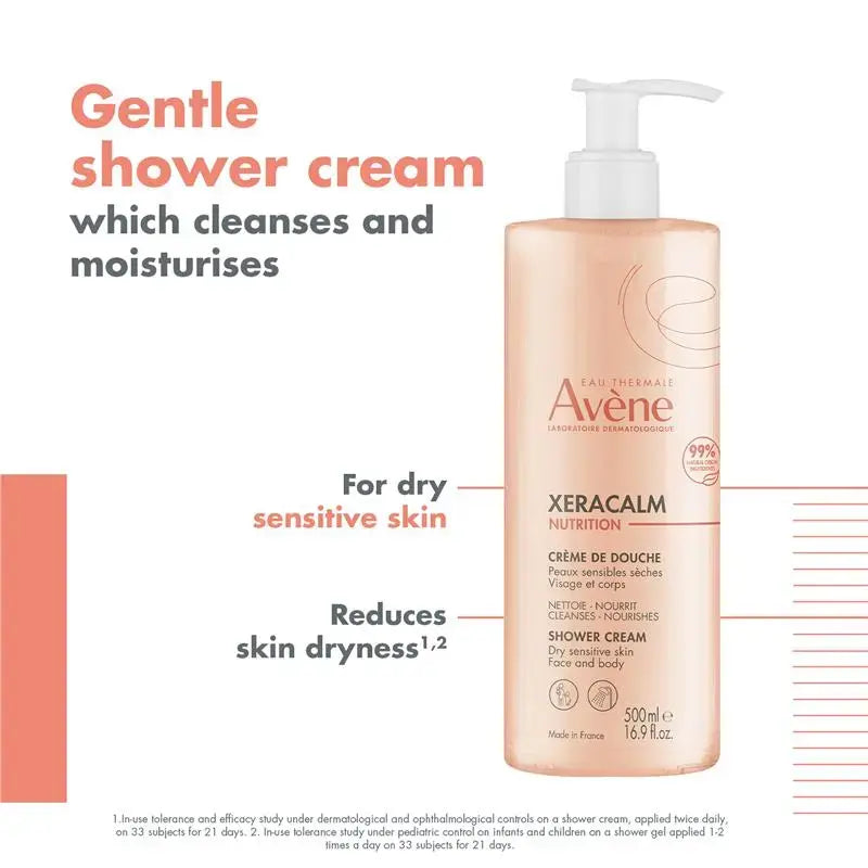 Avène XeraCalm Nutrition Shower Cream – Face & Body Cleanser