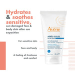 Avène sun protection and after sun skincare duo for daily use.