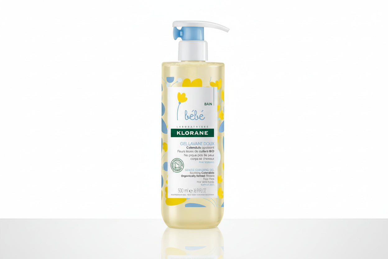 Bébé Gentle Cleansing Gel with Soothing Calendula from Organically Farmed Flowers - Normal Skin-500ml