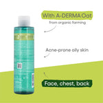 A-Derma Biology AC Global Treatment with free Biology AC Foaming Gel for oily, acne-prone, and sensitive skin.