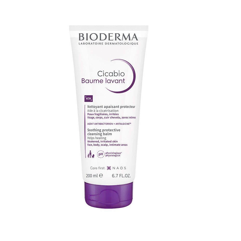 Bioderma Cicabio Baume Lavant tube on a white background