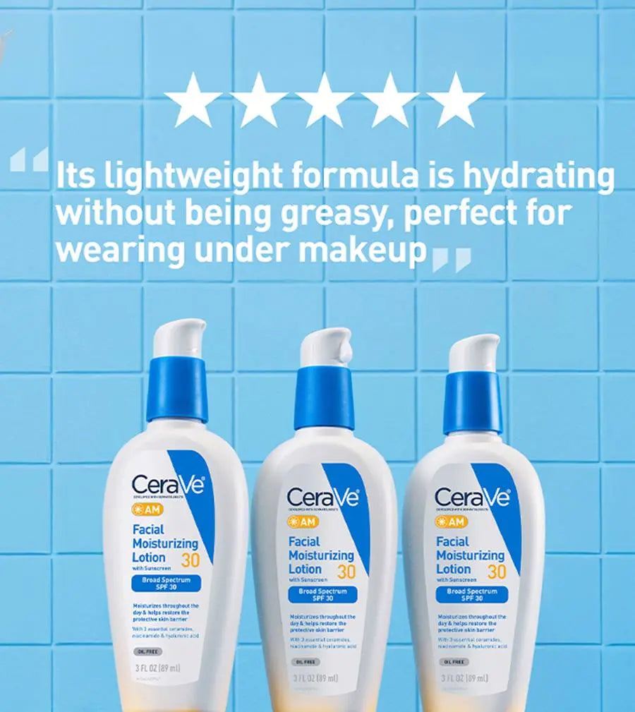 CeraVe AM Facial Moisturizing Lotion range 