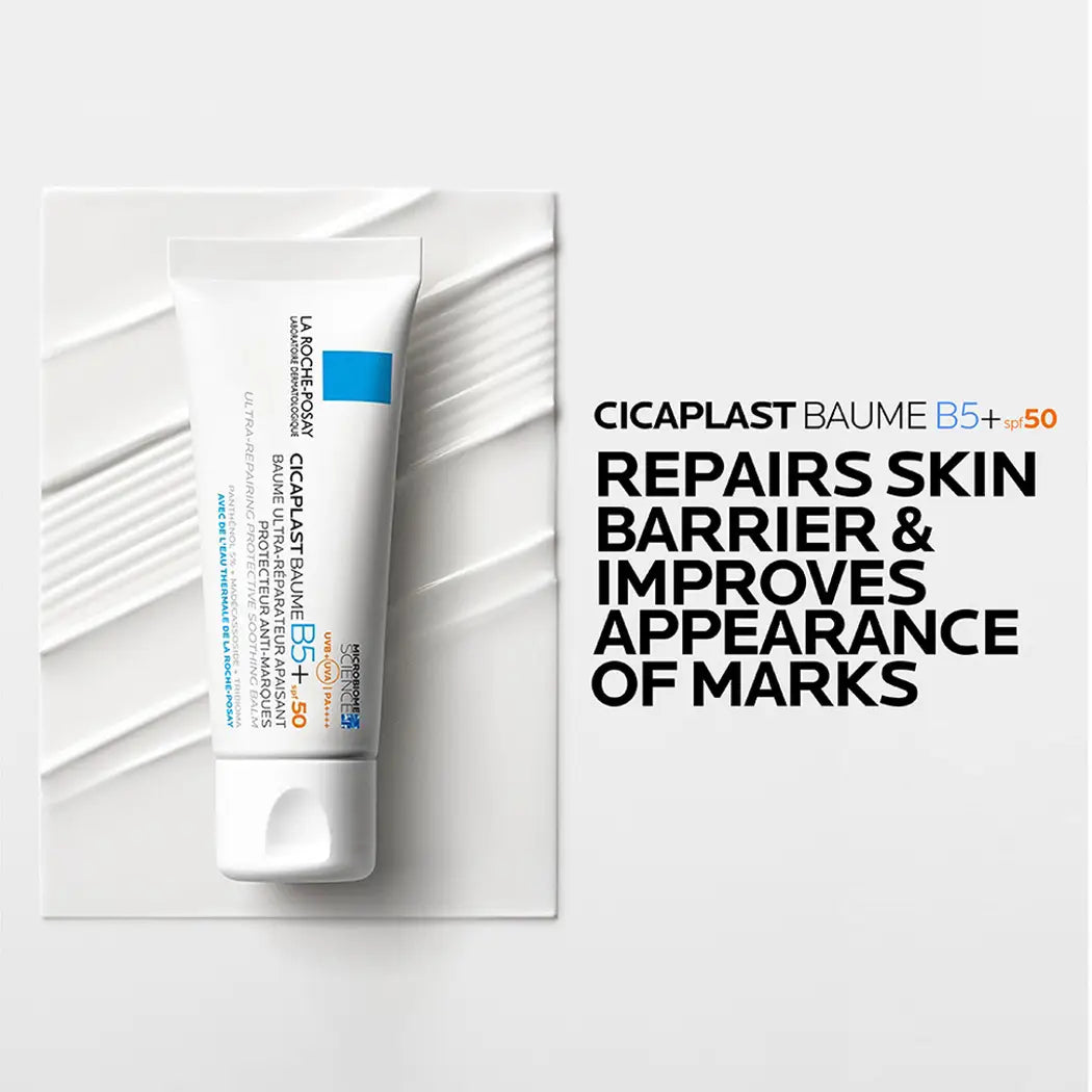 Cicaplast Baume B5+ SPF50 with panthenol and madecassoside for skin barrier repair