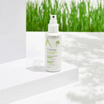 A-Derma Cytelium Soothing Drying Spray for irritated and moist skin areas with drying mineral complex and Rhealba oat plantlet extract.