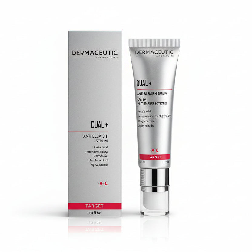Dermaceutic Dual+ serum with azelaic acid for blemishes and post-acne dark spots