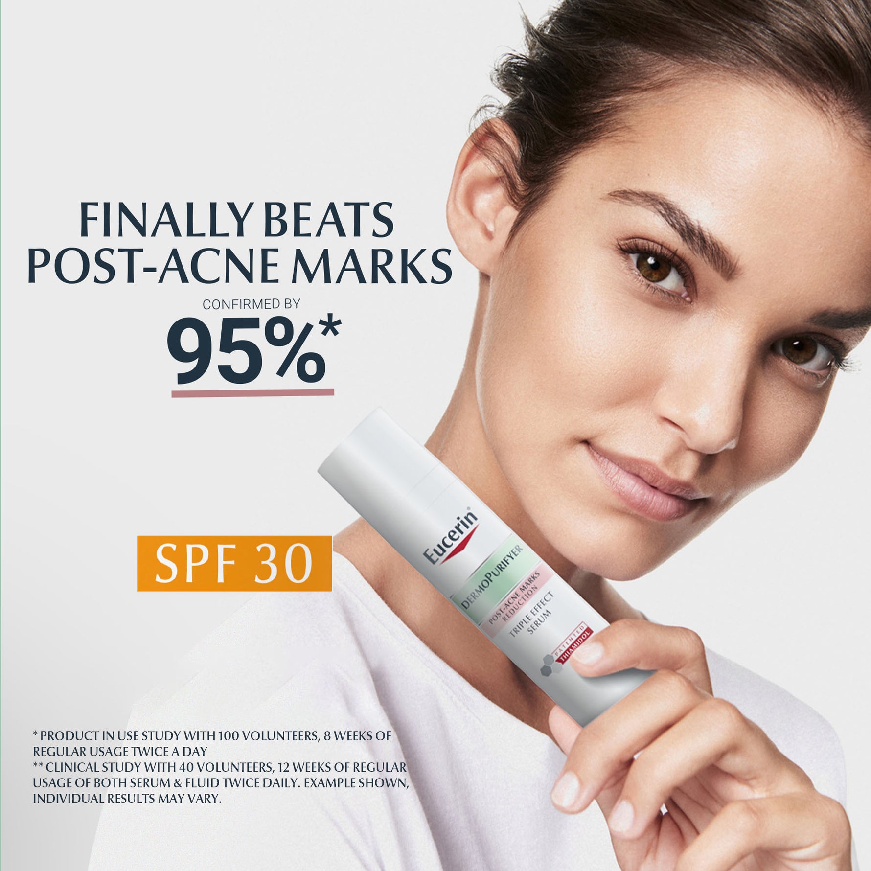 Eucerin DermoPurifyer Oil Control Protective Face Fluid SPF 30 available on The DistriQt Lebanon.