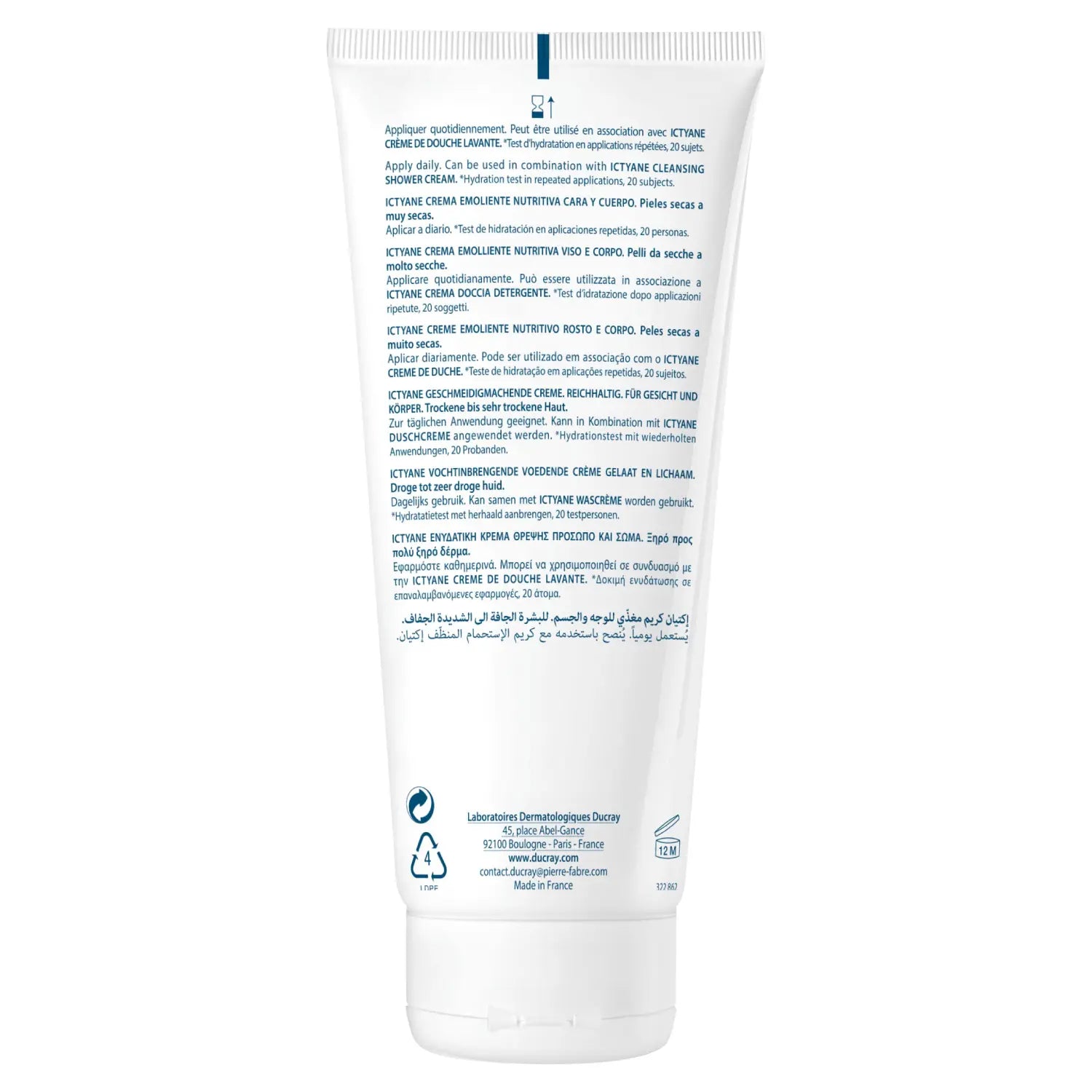 Ducray Ictyane Anti-Dryness Cream Face & Body