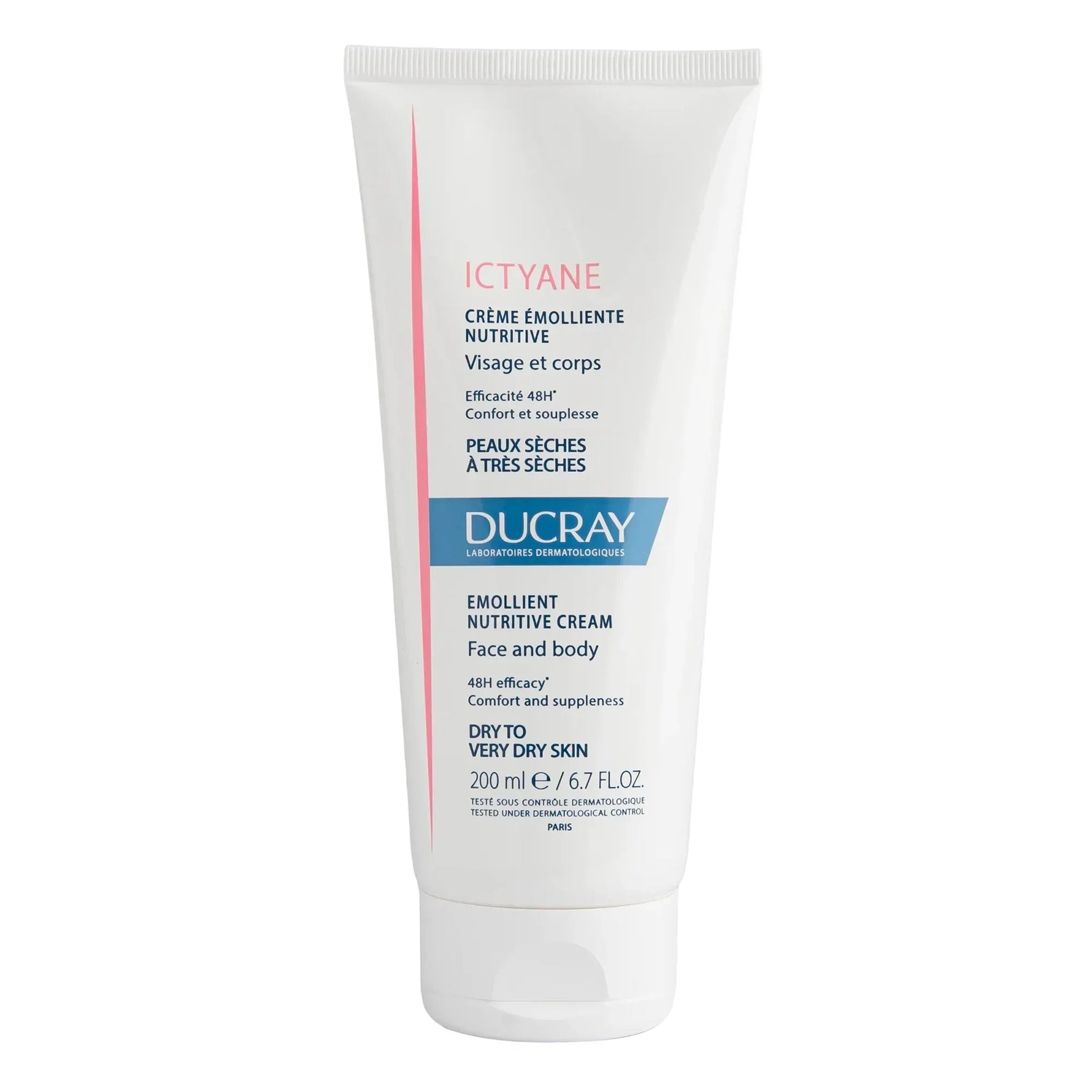 Ducray Ictyane Anti-Dryness Cream for dry face and body skin.