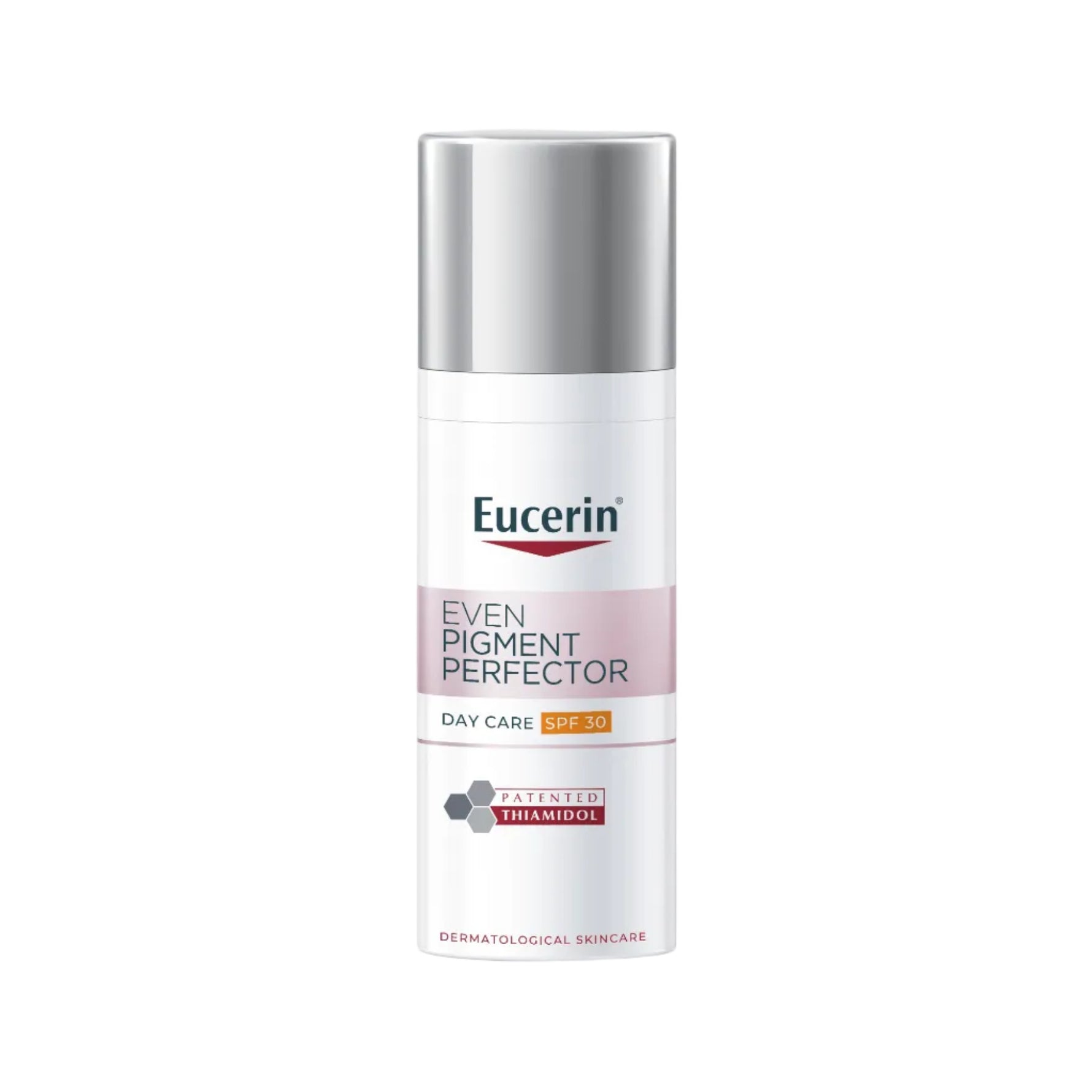 Eucerin Even Pigment Perfector Day Care SPF 30 bottle on a white background