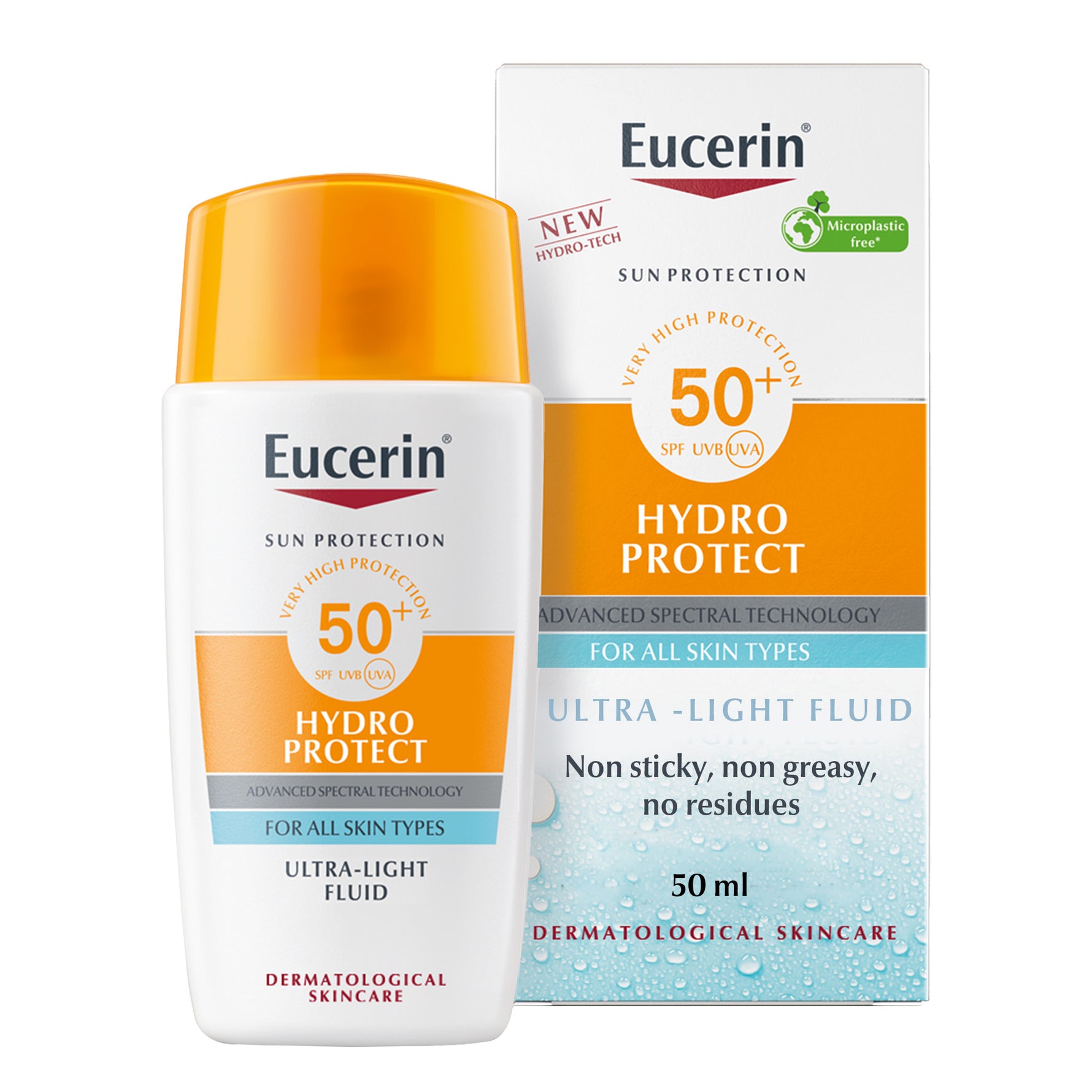 Eucerin Sun Protection Hydro Protect sunscreen bottle and packaging 