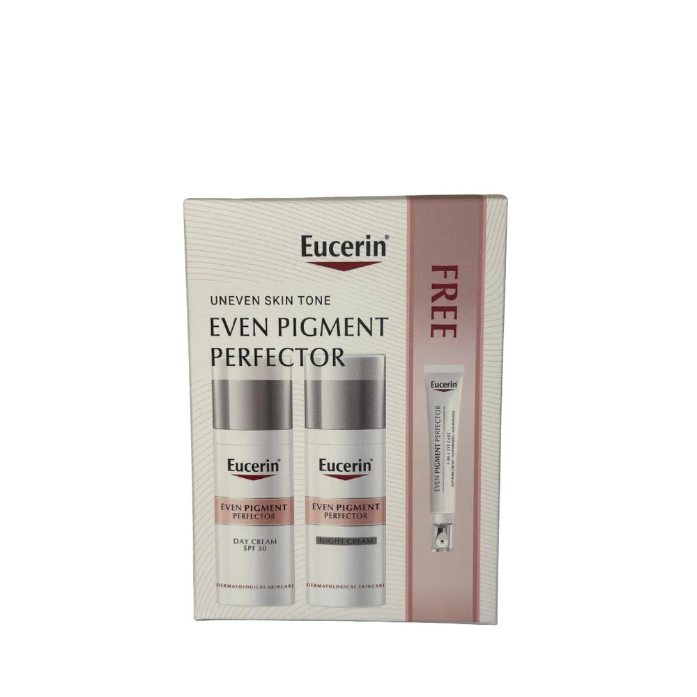 Eucerin Even Pigment Perfector skincare set available at The Distriqt