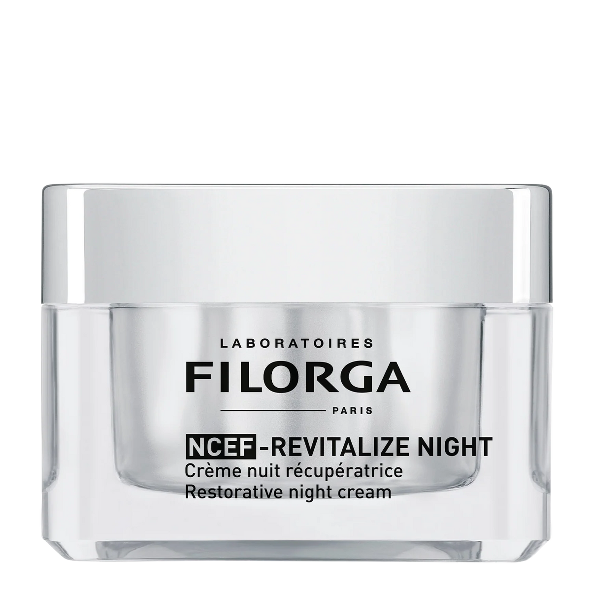 Filorga NCEF-Revitalize Night cream jar on a white background