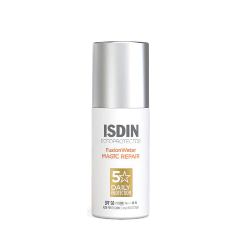 ISDIN FusionWater Magic Repair bottle on a white background