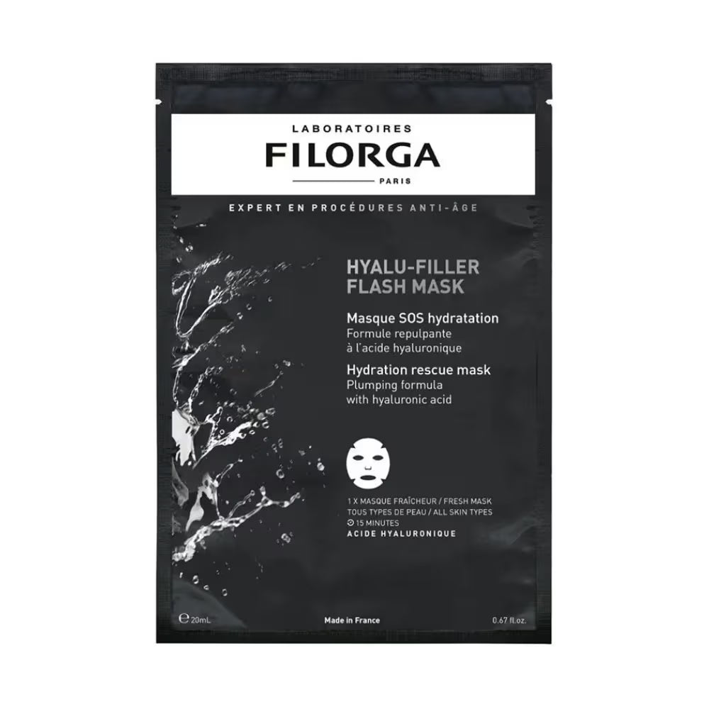 Filorga Hyalu-Filler Flash Mask packaging on a white background
