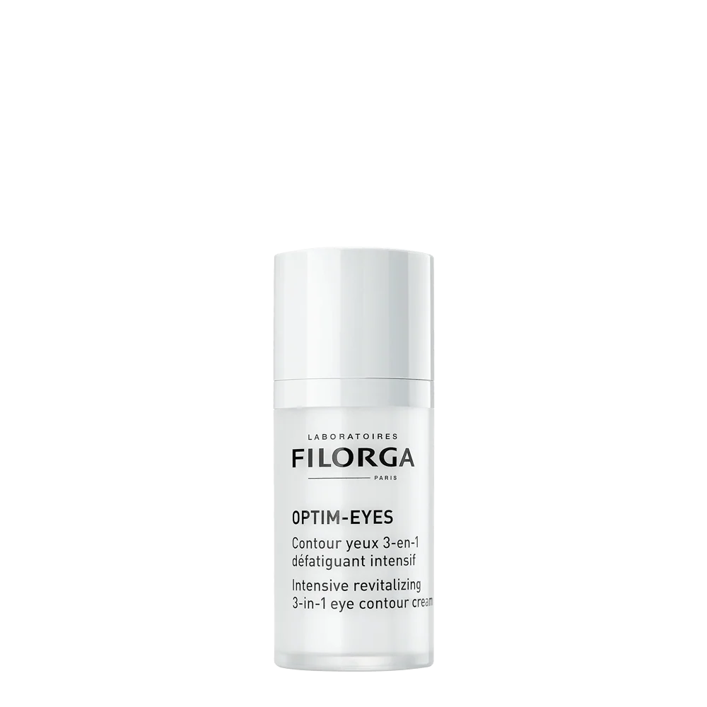 Filorga Optim-Eyes eye cream bottle on a white background