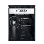 Filorga Optim-Eyes anti-aging and brightening eye mask packaging on a white background