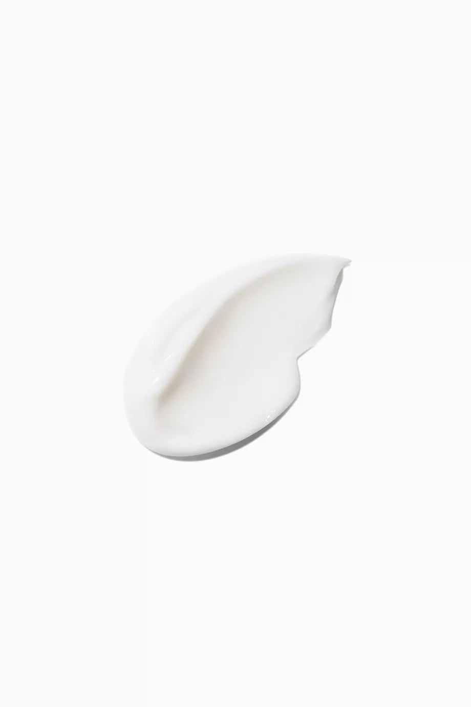 White cream swatch on a white background