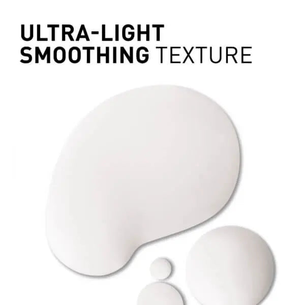 Ultra-light smoothing texture with abstract white shapes on a light gray background