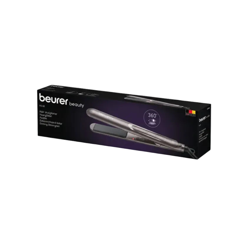 Beurer hair straightener packaging on a white background