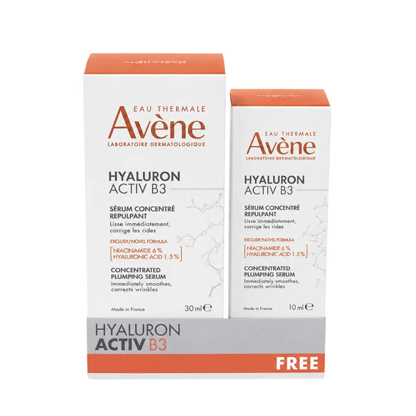 Avène Hyaluron Activ B3 Concentrated Plumping Serum 30ml with FREE 10ml serum.
