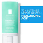 La Roche-Posay Hydraphase cream with text highlighting hyaluronic acid on a white background