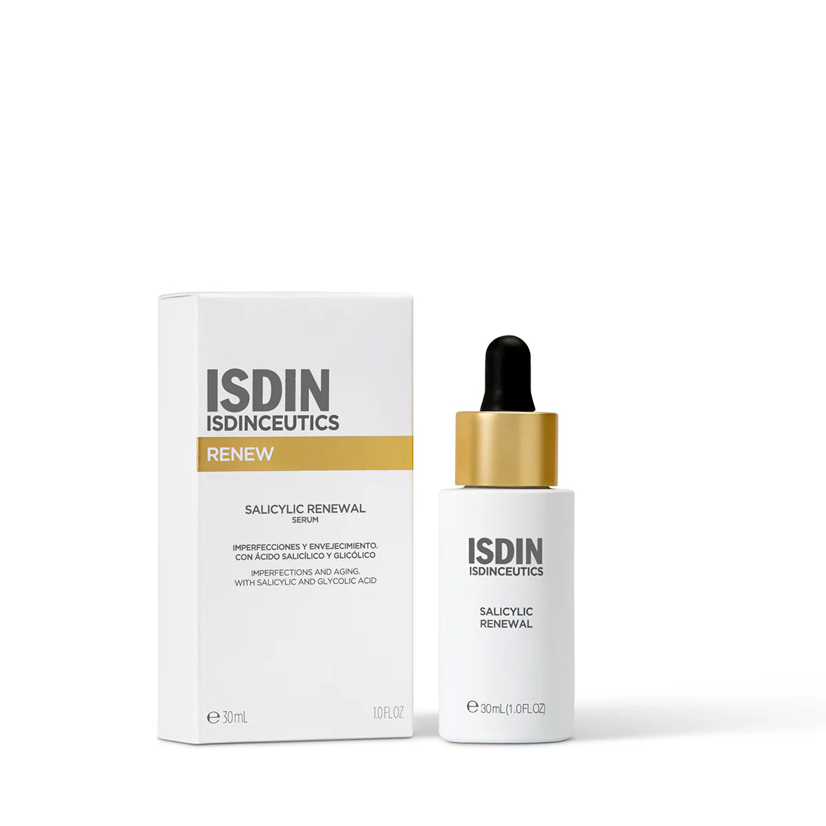ISDIN Isdinceutics skincare serum bottle and packaging on a white background