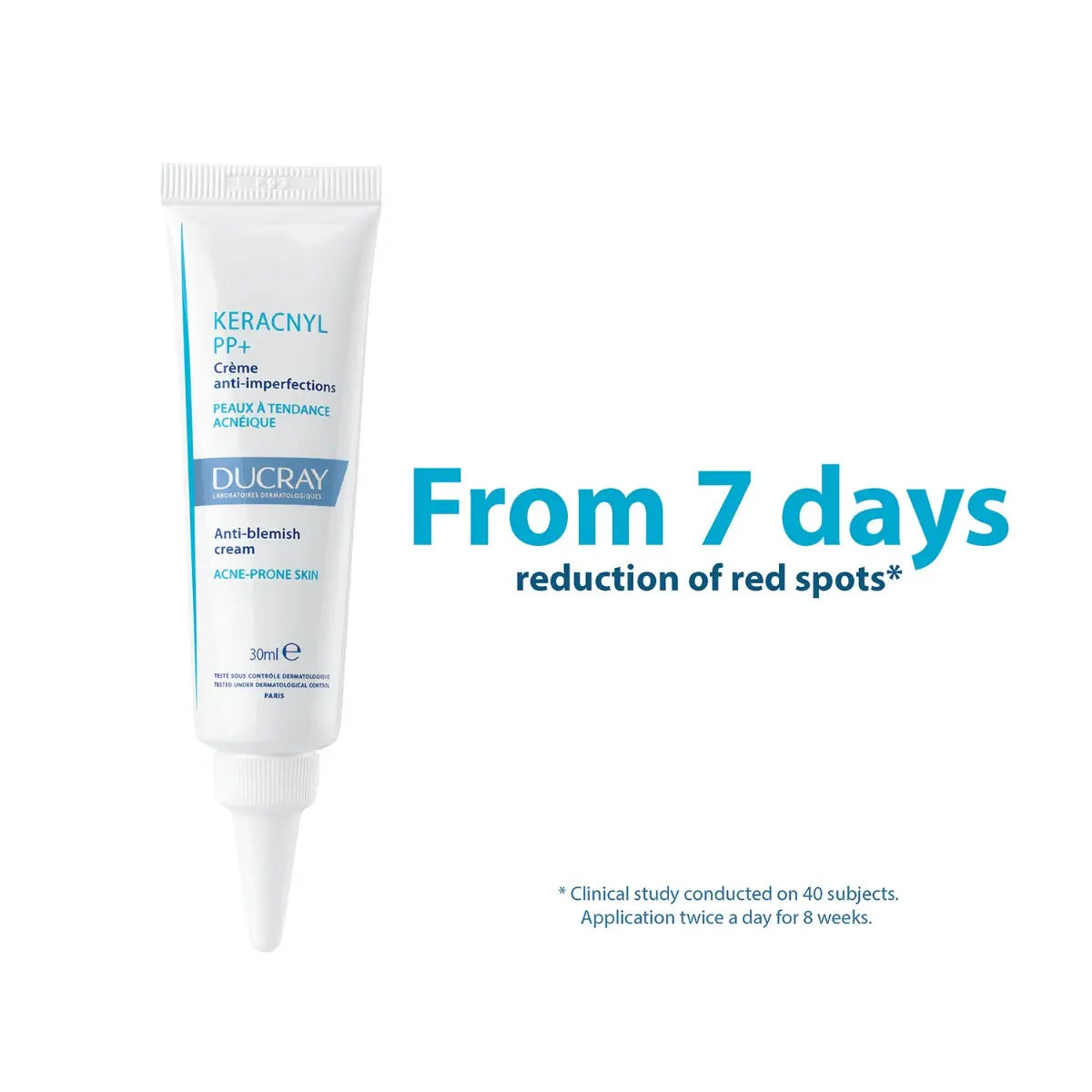 Keracnyl PP+ cream for hydrating and calming blemish-prone skin.