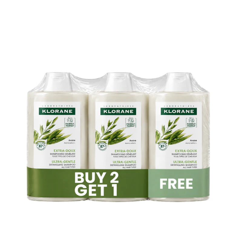 Klorane Oat Shampoo triple pack available at The Distriqt Lebanon