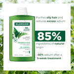 Klorane Organic Nettle Shampoo for oily scalp available in Lebanon