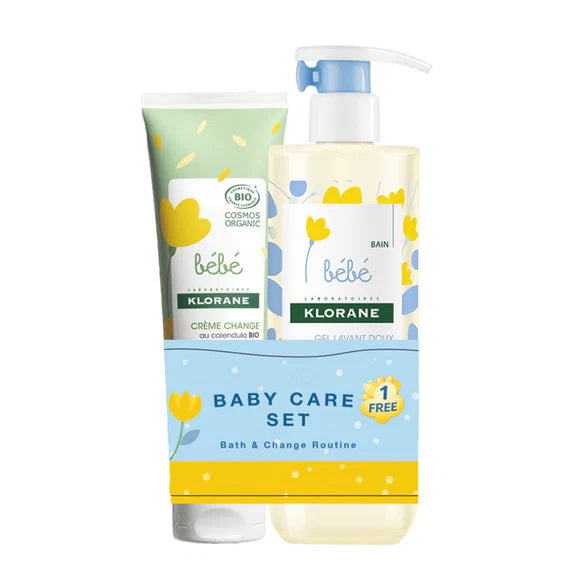 Klorane Baby calendula cleansing gel and organic change cream at The Distriqt Lebanon