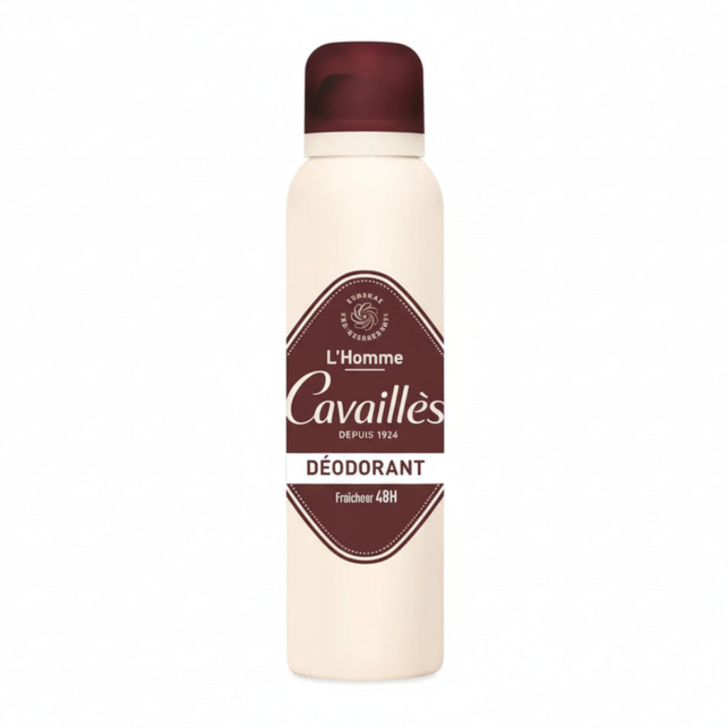 Deodorant bottle with a brown cap on a white background