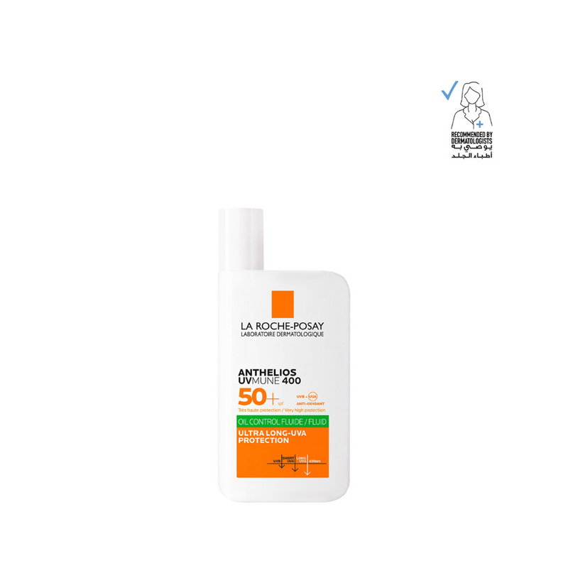 Anthelios UVMune 400 Oil Control Invisible Fluid Sunscreen SPF 50+ for Oily Skin 50ml