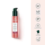 Leave-in heat protection cream that enhances shine and preserves hair color.