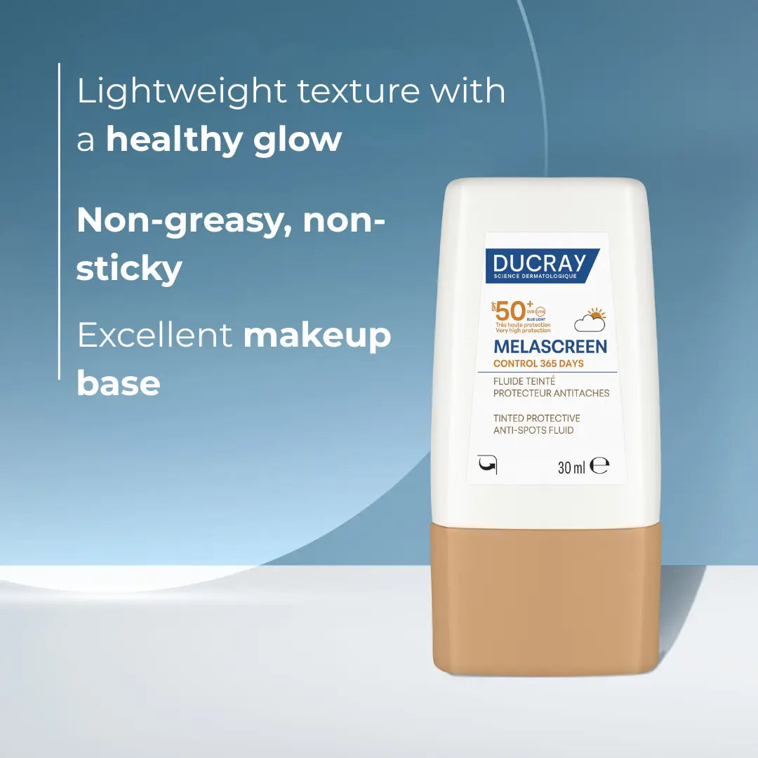 Lightweight tinted anti-pigmentation sunscreen by Ducray.