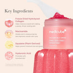Medicube Collagen Jelly Cream key ingredients with collagen, niacinamide, squalane and hyaluronic acid