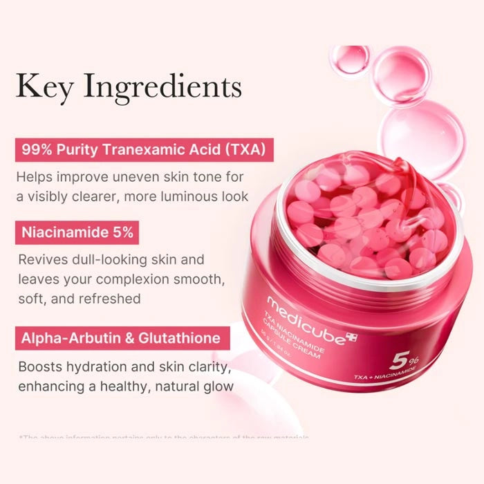 Medicube TXA Niacinamide Capsule Cream with tranexamic acid and 5% niacinamide
