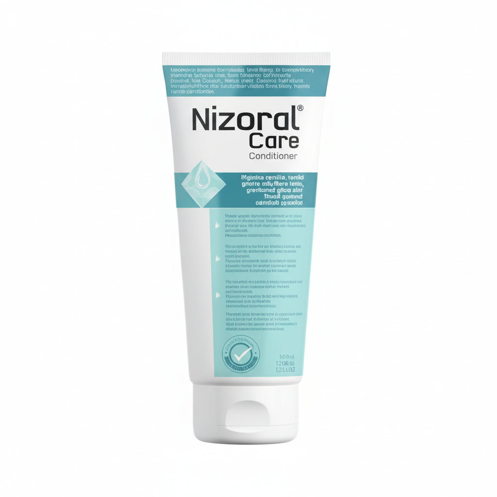Nizoral Care cream tube on a white background
